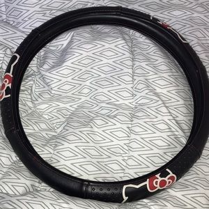 Faux leather hello kitty steering wheel